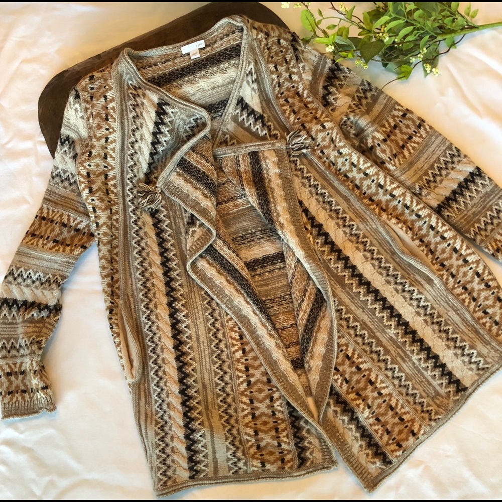 JJill Draped Front Cardigan Sweater.